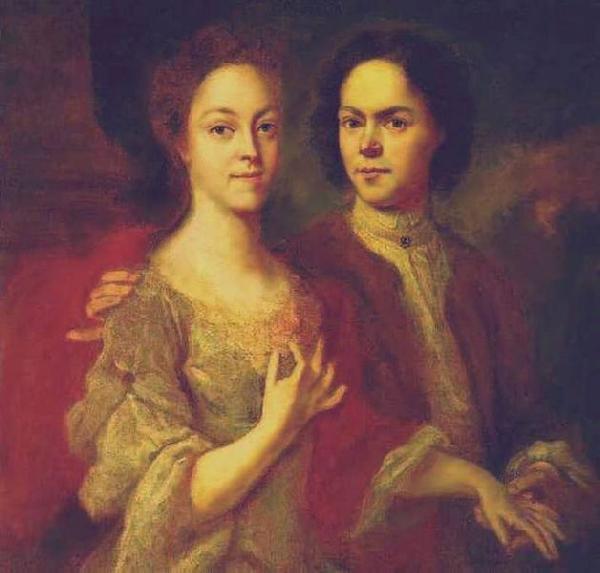 Aleksei Matveev Selfportrait with wife